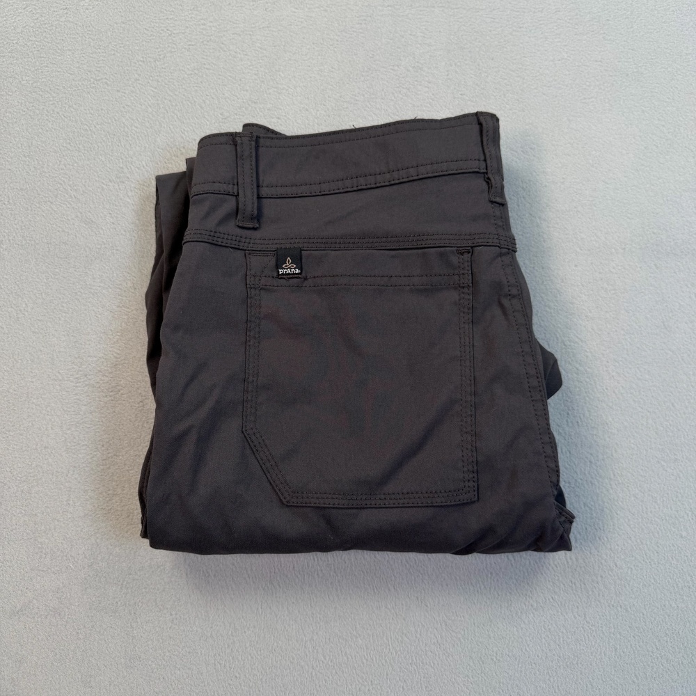 PrAna Zion Pants Mens 31x31 Gray Nylon Hiking Cargo Snap Hem Outdoor